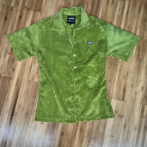 Petals & Peacock- Corduroy Button Up. Medium